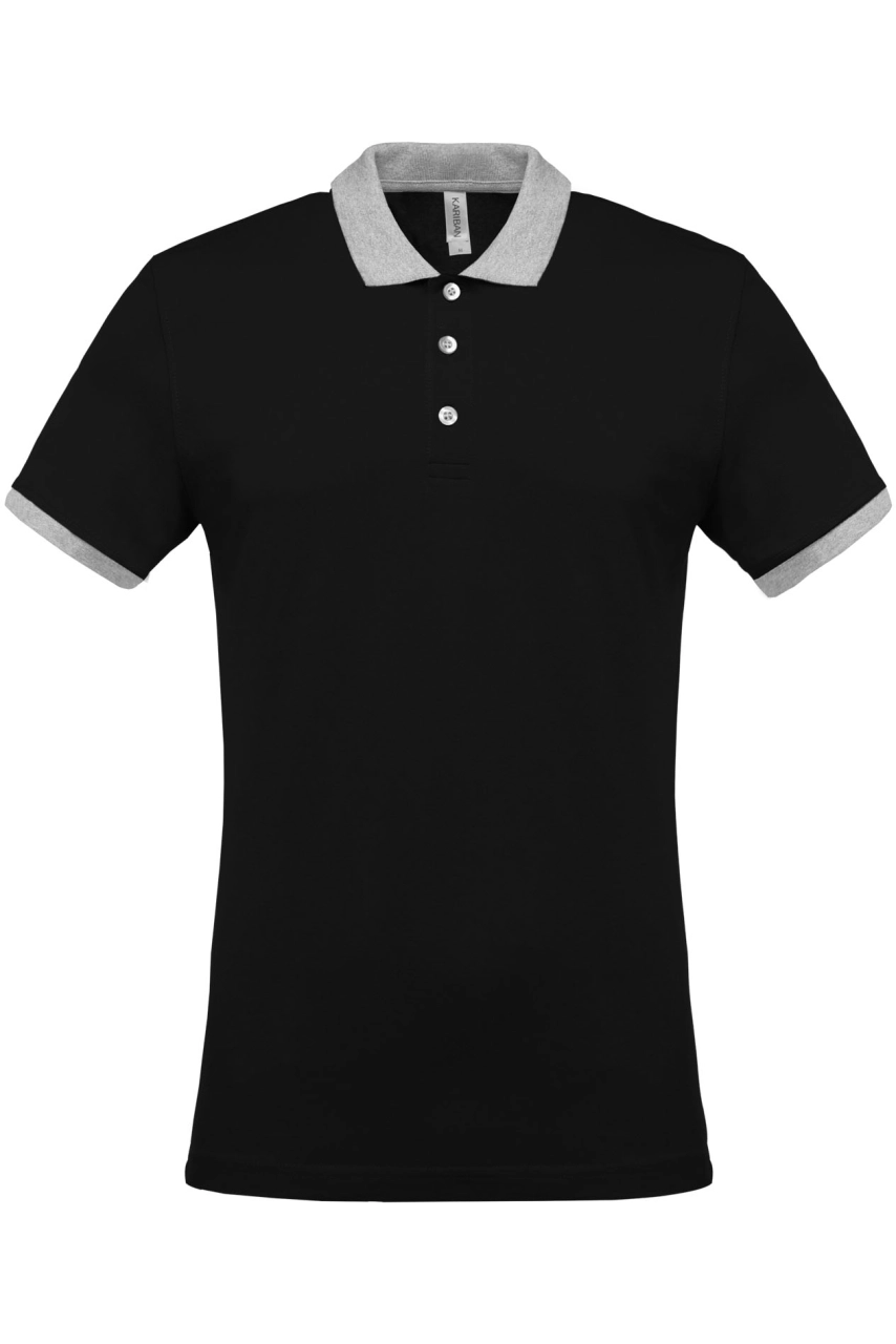 Polo piqué bicolore homme