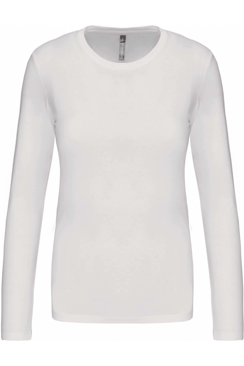 T-shirt col rond manches longues femme