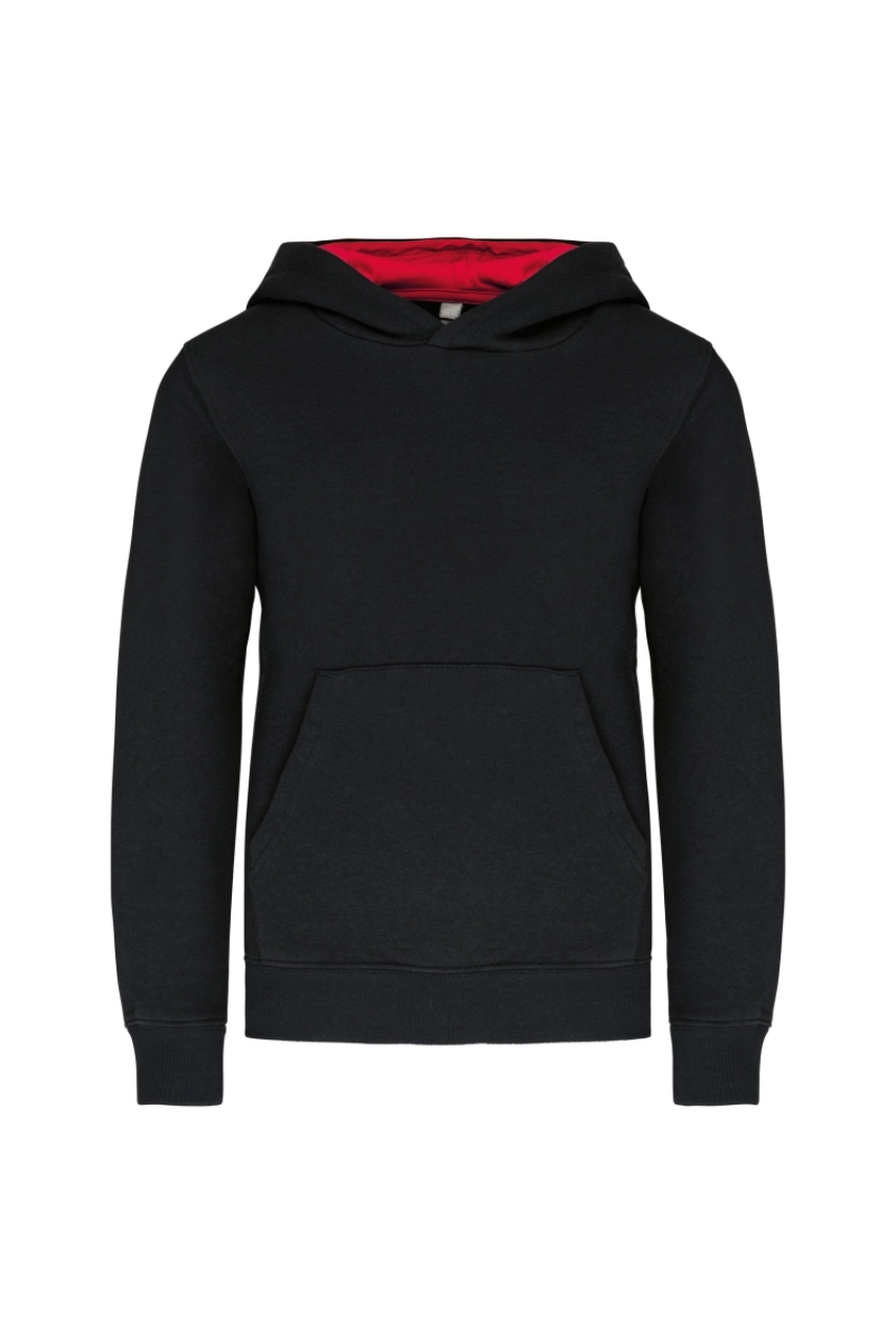 Sweat-shirt capuche contrastée enfant