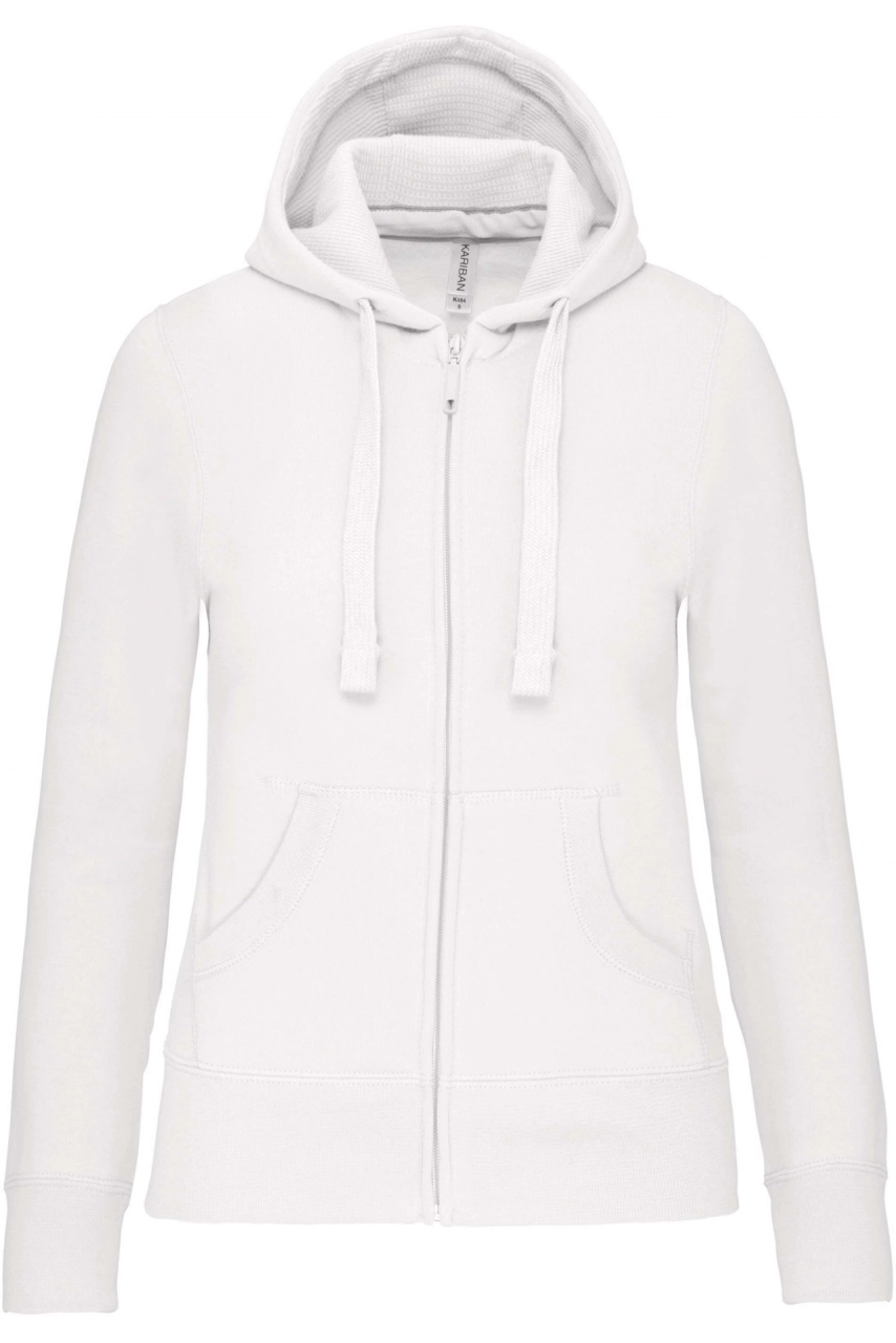 Sweat-shirt zippé capuche femme