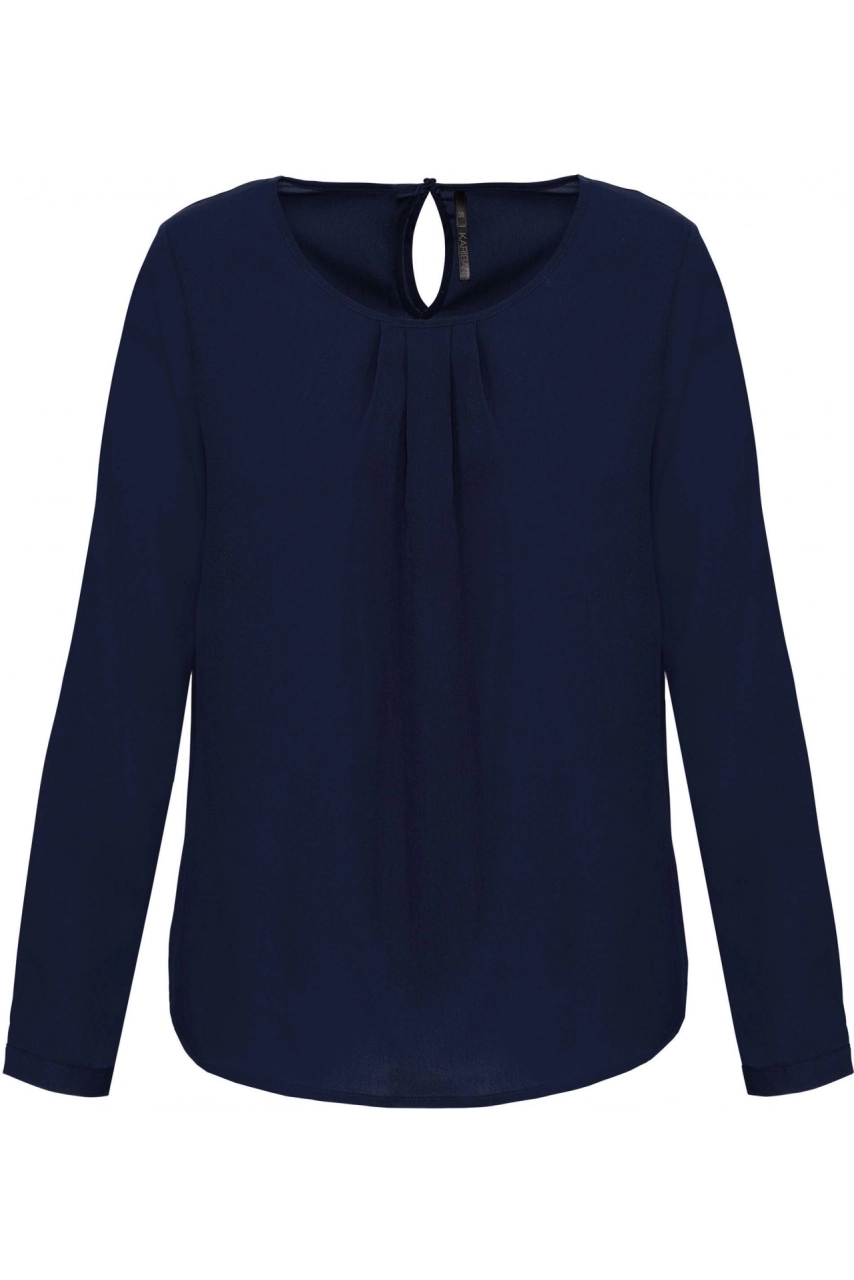 Blouse crêpe manches longues femme