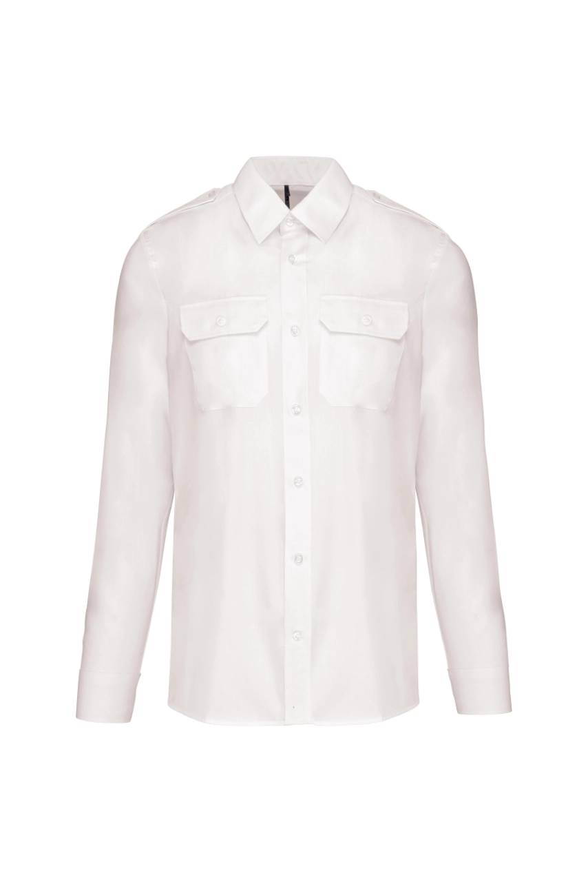 Chemise pilote manches longues homme
