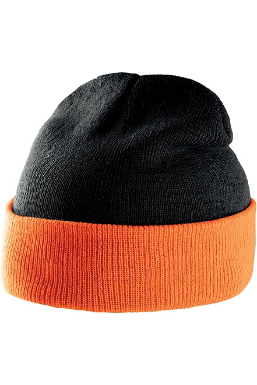 Bonnet bicolore avec revers