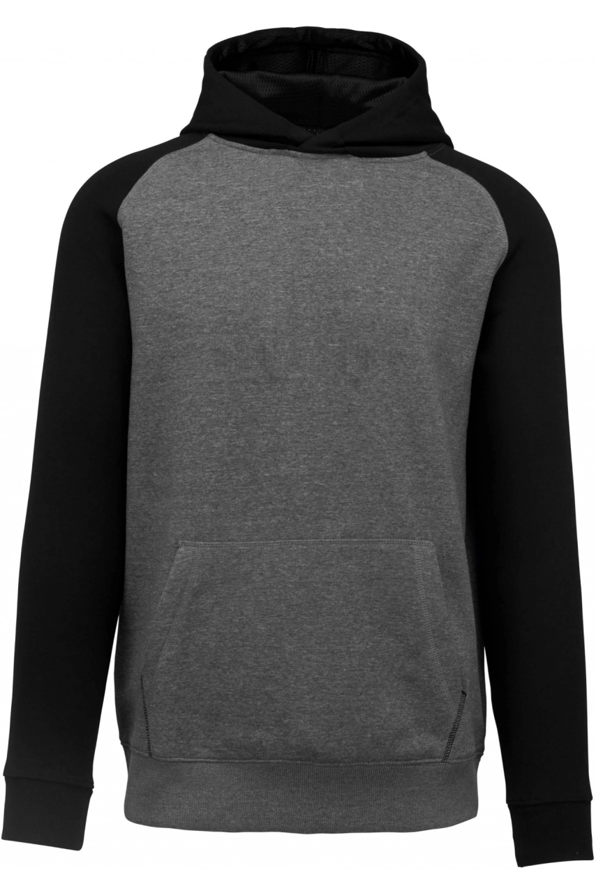 Sweat-shirt capuche bicolore enfant